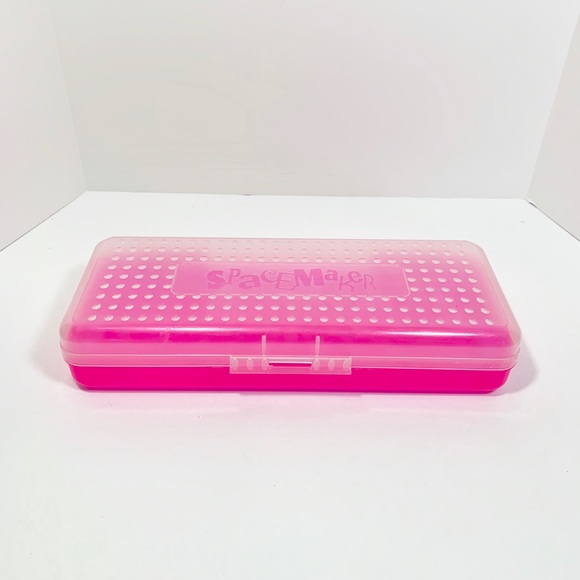 Other - Spacemaker VTG Frosted Hot Pink Pencil Box 13x5